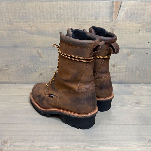 Red Wing 620 LoggerMax Men's 9-inch Waterproof Soft Toe Leather Boots Men's 9 - Picture 3 of 8